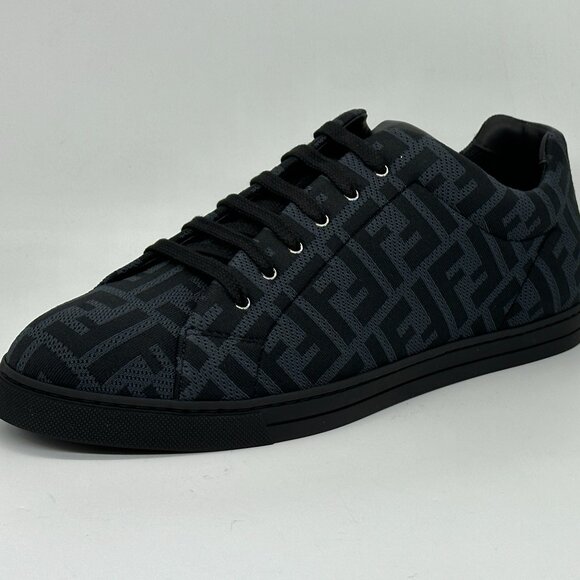 FENDI Mens FF Logo Tech Fabric Low Top Sneakers Trainers Shoes - Picture 6 of 14